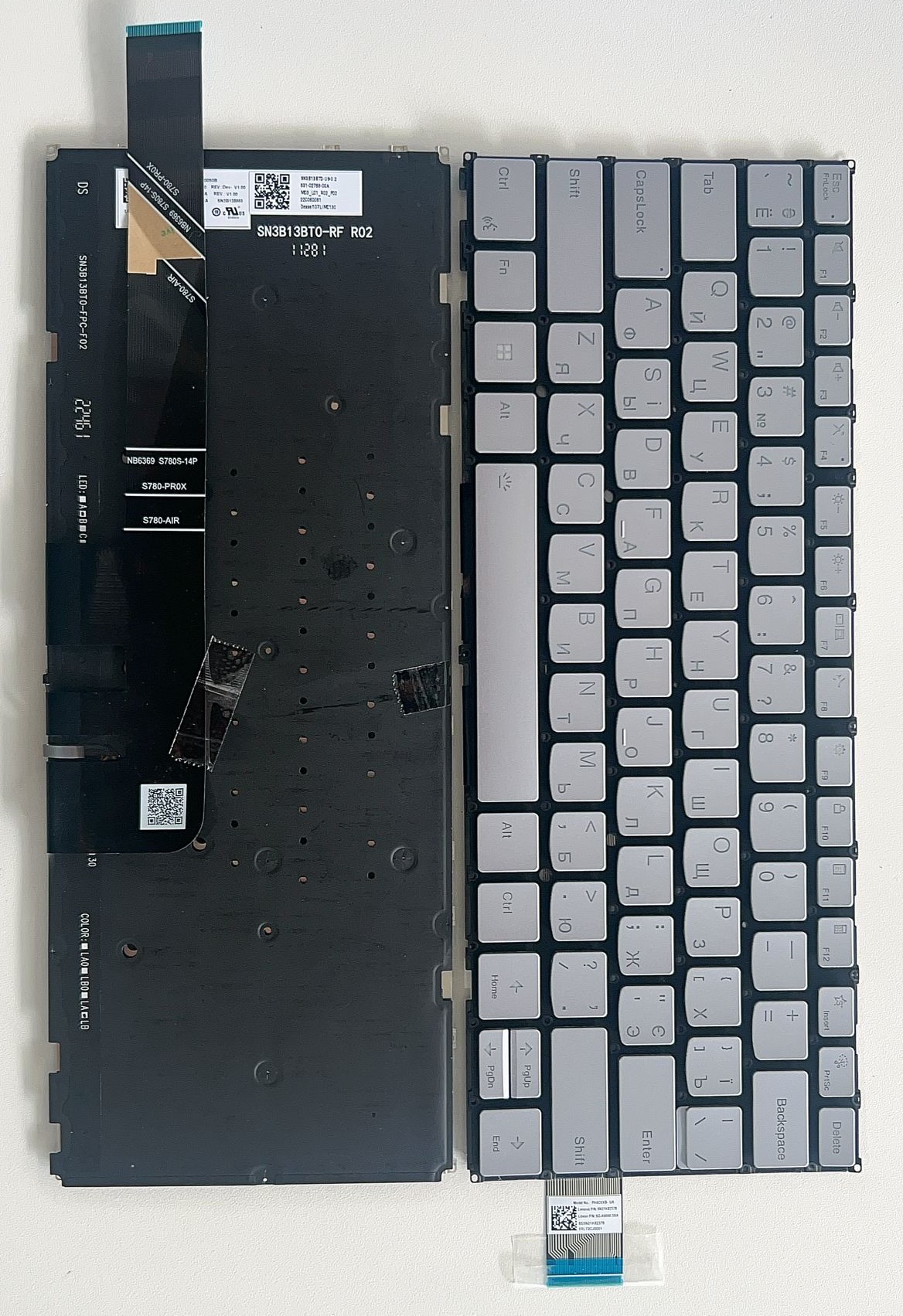 Picture of New Replacement Laptop Keyboard For LENOVO YOGA PRO 7 14ARP8 shout button/14AHP9/14IRP8 SILVER Backlit RU Layout